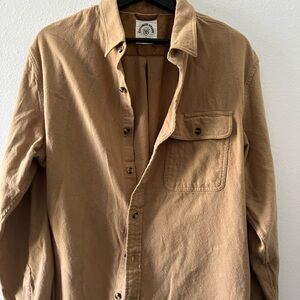 Dubinik Light Brown Work Shirt Jacket with Sherpa Lining